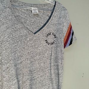 Pink- Short Sleeve Grey T-shirt